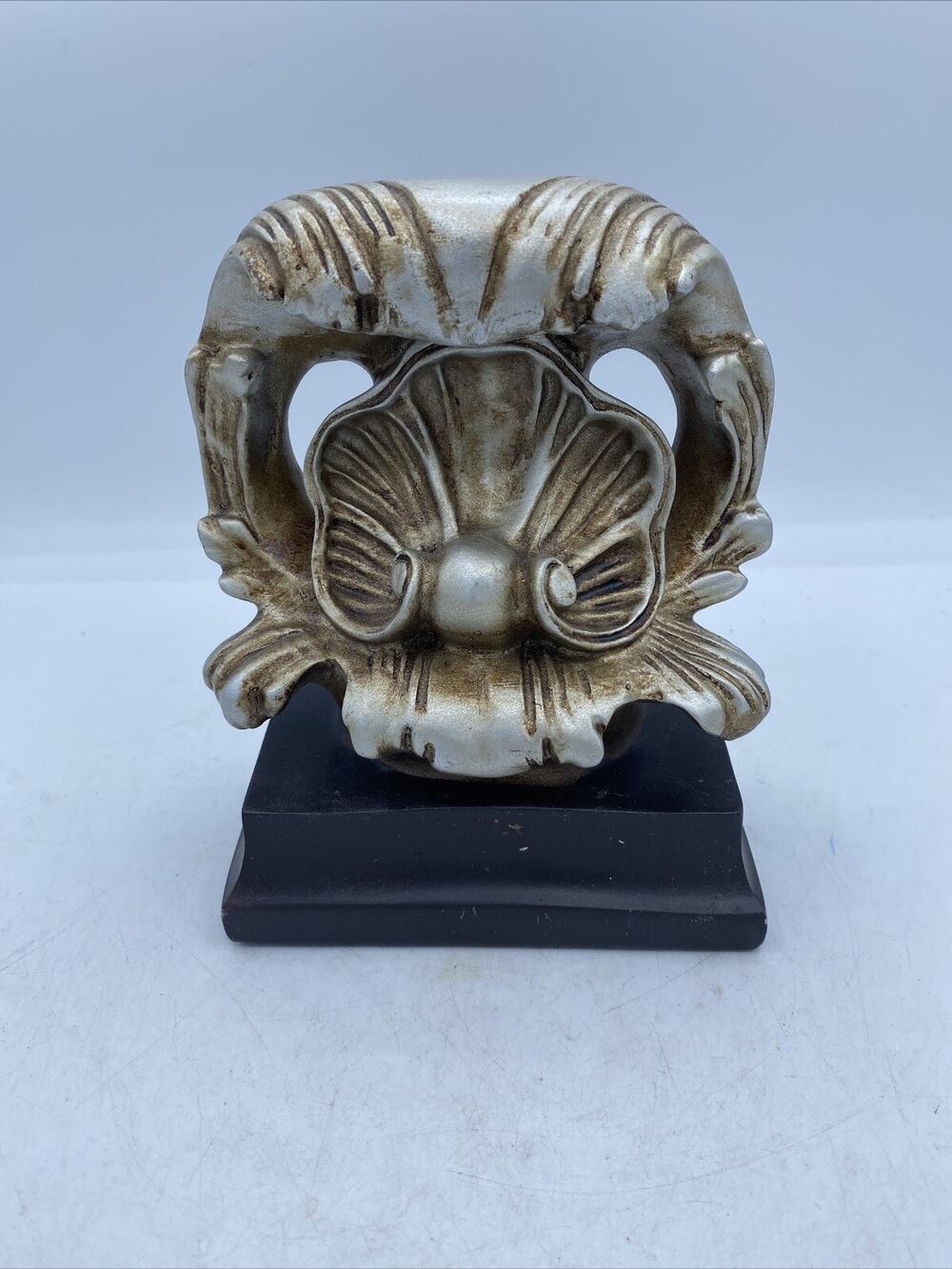 Sicura Italian Designs 1pc Small Acanthus Bookends Silver BE030-SL 6"x5"